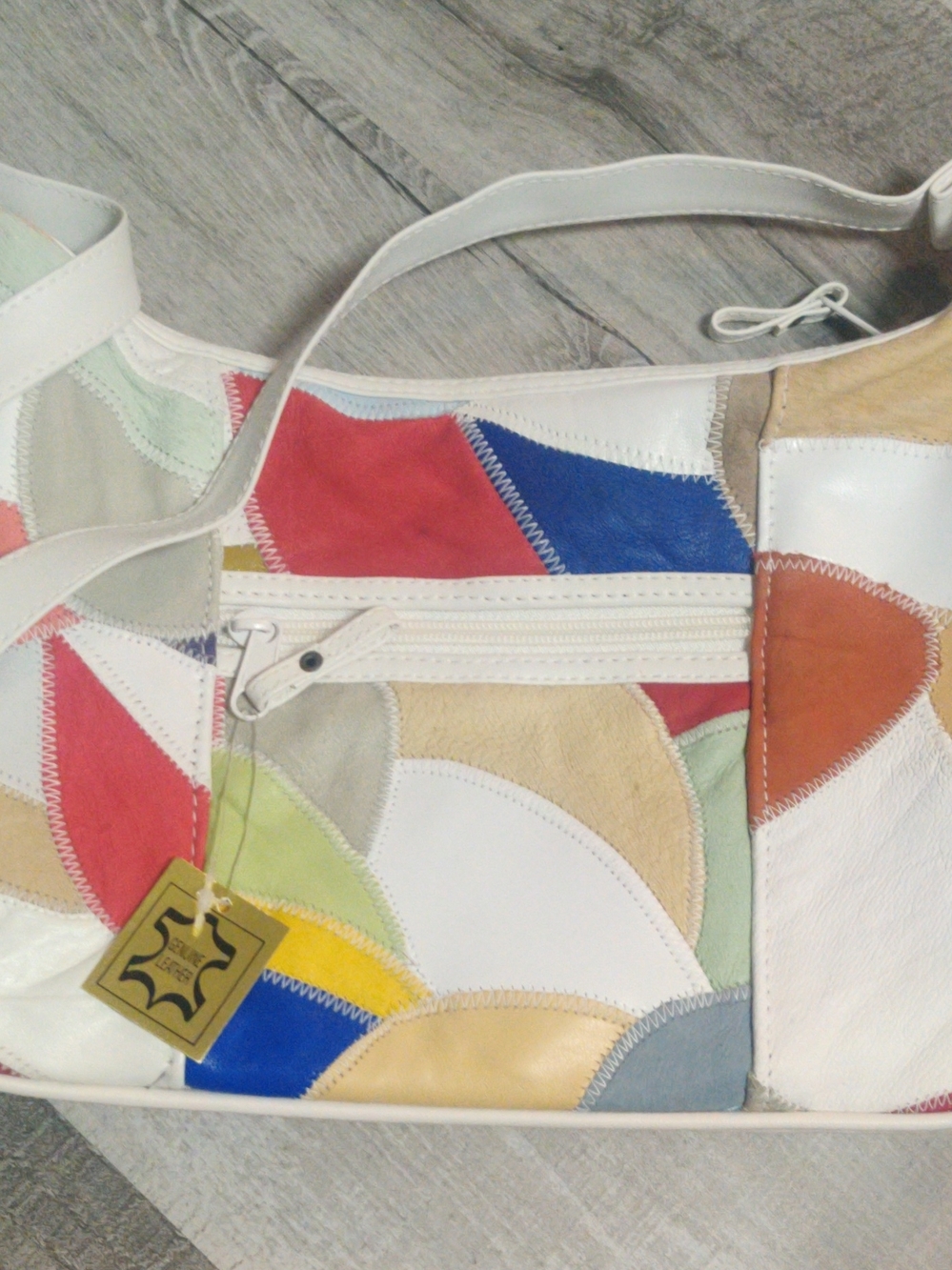 Patchwork Leather Crossbody Bag - Multicolor